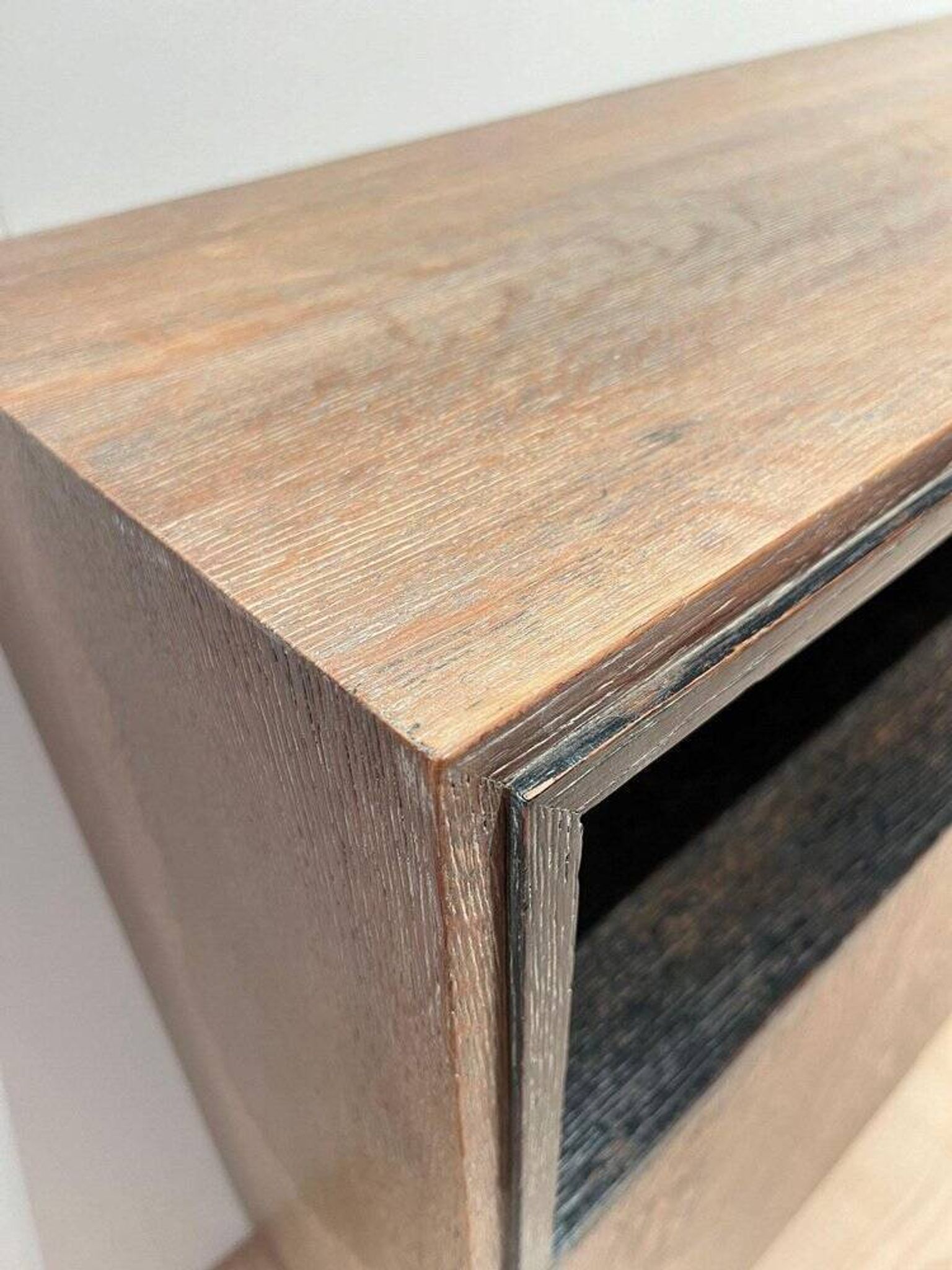 Art Deco Office Cabinet in Limed Oak from De Coene, 1935