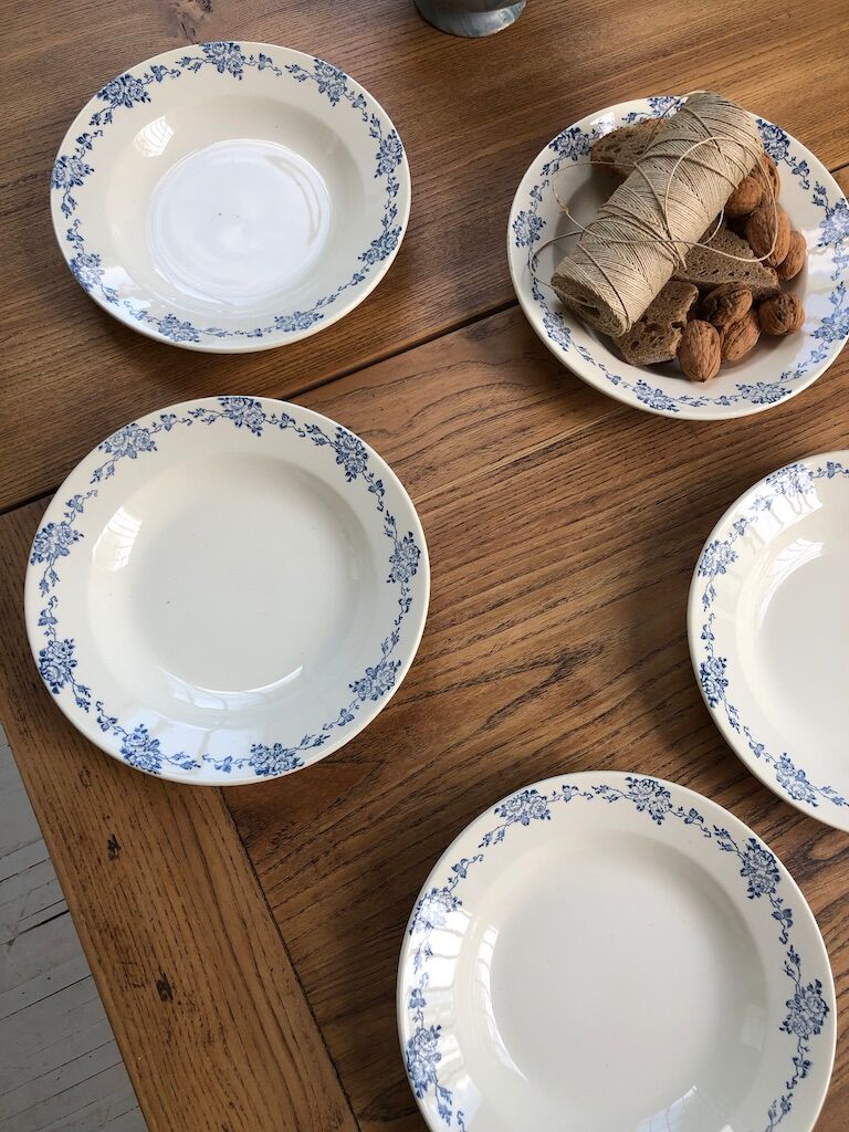 Set de 5 assiettes faïencerie des Chères
