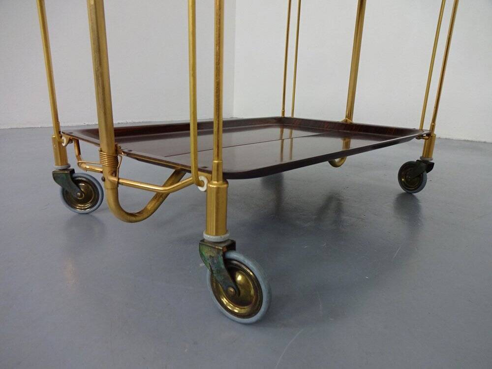 Vintage rosewood tea cart from Gerlinol, 1970s.