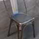 Paire de chaises en métal gris