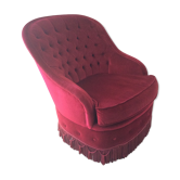 Vintage 70s velvet toad chair