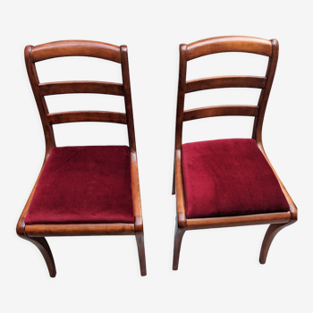 2 chairs style Restoration XIXth renovated