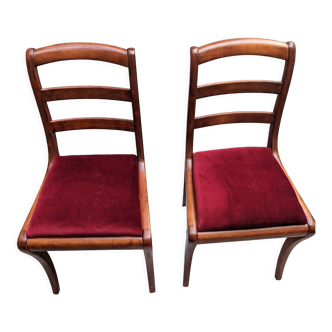 2 chairs style Restoration XIXth renovated