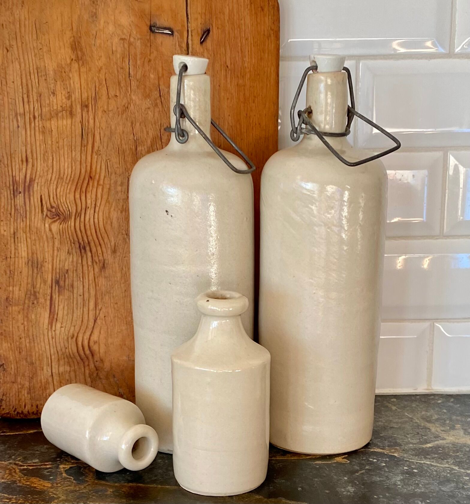 White sandstone bottle