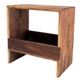 Banc / tabouret rangement bois massif esprit cottage brocante