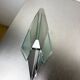 Veca sconce, Murano blue cut glass & black lucite, Italy, circa 1970s