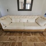 Canapé Chesterfield lin et manguier