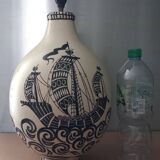 Large Henri Delcourt earthenware lamp base