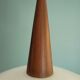 Scandinavian suspension in opaline and teak, 60s
