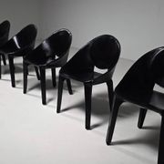 Set of six "Lira" dining chairs by Mario Bellini for Cassina, Italy, 1980s.