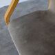 Vintage Beech Wood Dining Chair: 1970s Space Age Gray Fabric