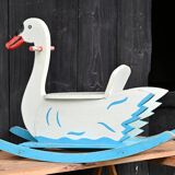 Oiseau bois à bascule wisa glorai (suisse) années 40/50