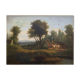 Painting Barbizon "animated landscape" HST XIX° century for restoration