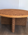 Round coffee table in rope and wood