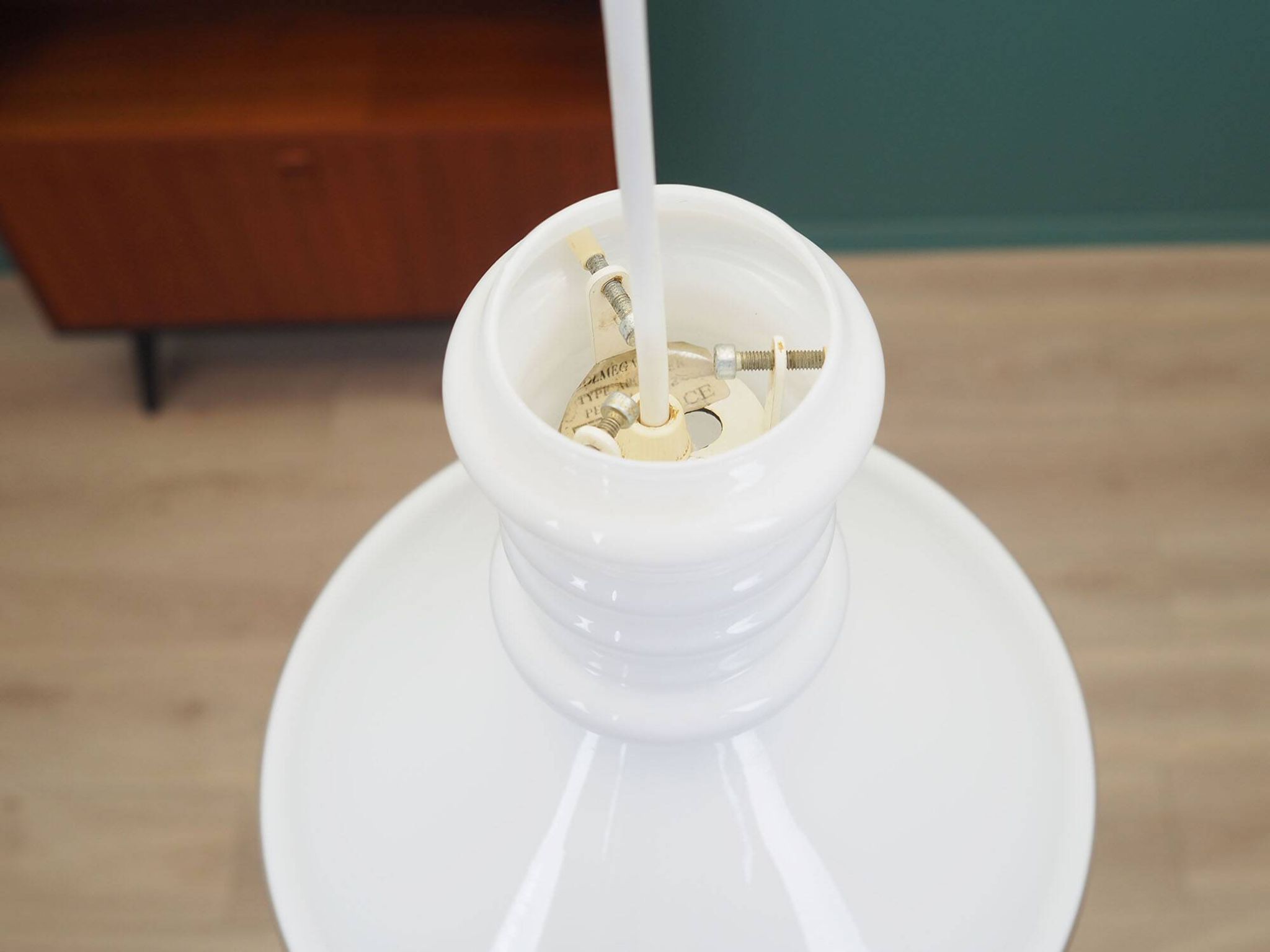 Lampe suspendue, design danois, années 1970, production : Holmegaard