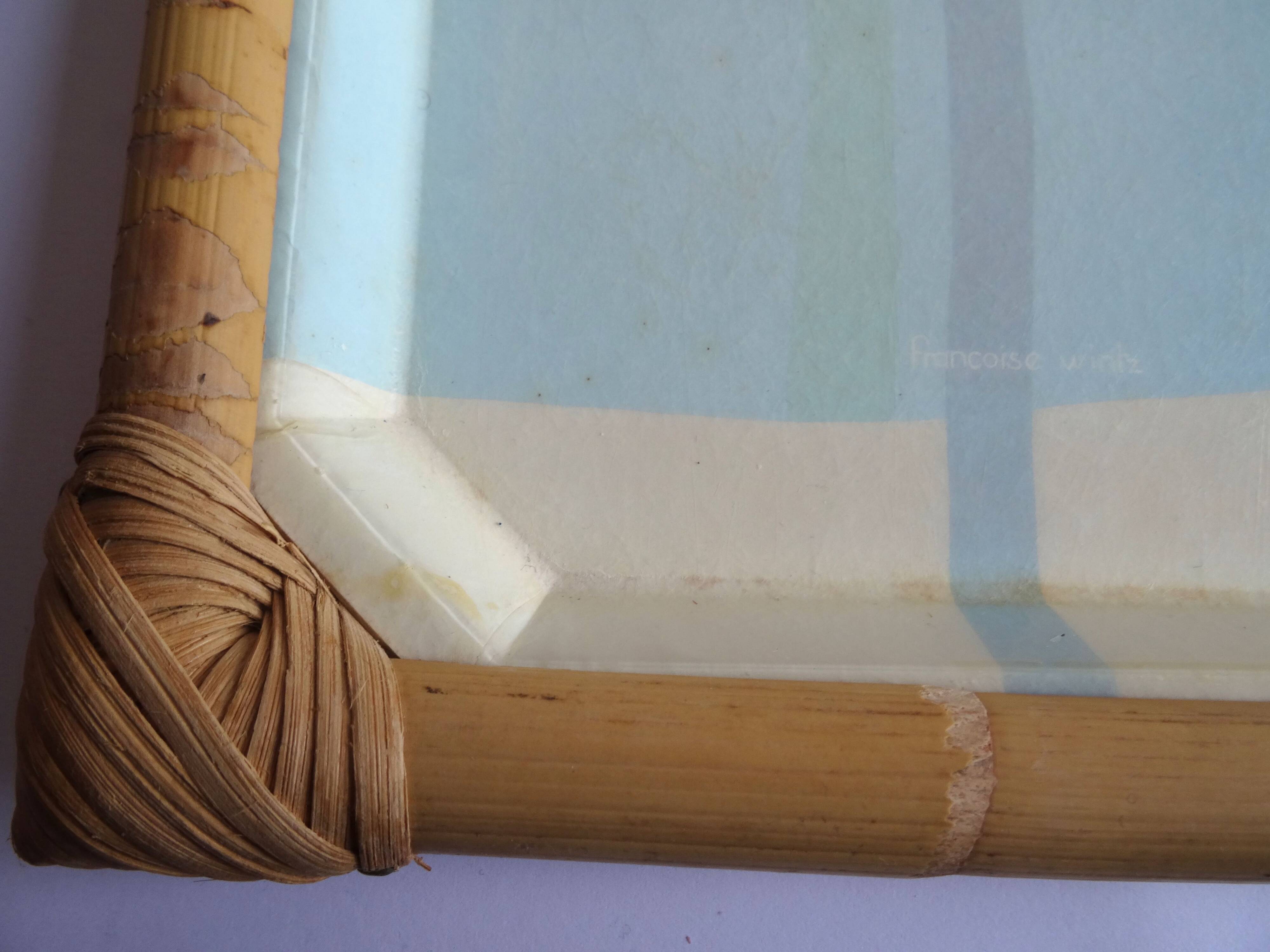 Camaieu fiberglass bamboo tray