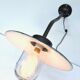 Wall lamp COL de Cygne in cast steel, fully restored 1920 1930