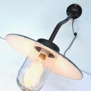 Wall lamp COL de Cygne in cast steel, fully restored 1920 1930