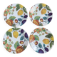 4 Laure Japy Limoges porcelain dessert plates