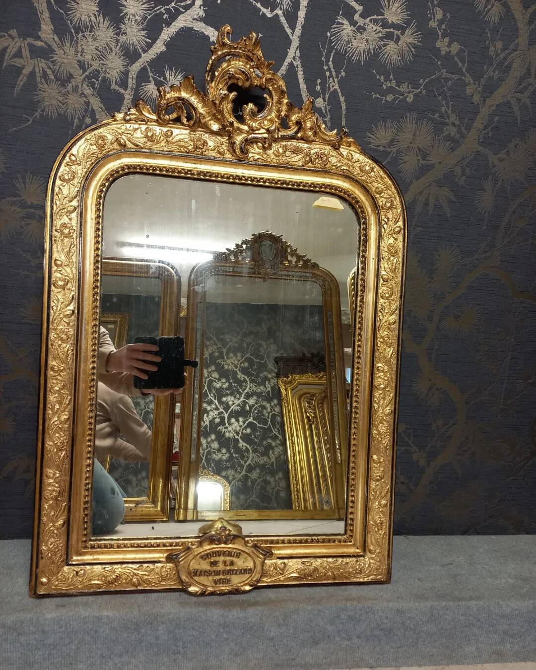 Napoleon III period mirror 84 x 56