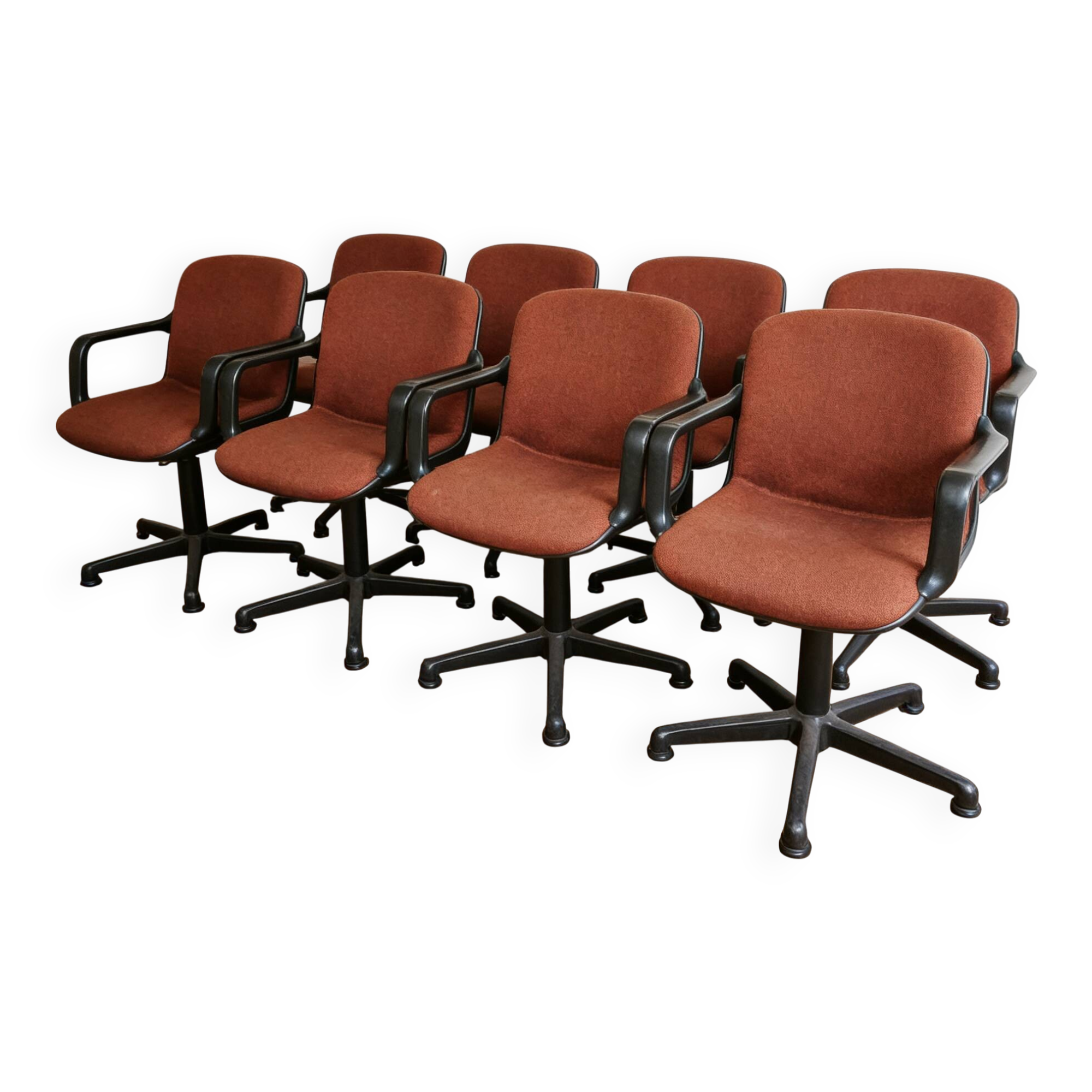 Suite de 8 fauteuil de bureau Comforto