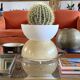 Lampe Planter / Pot en fibre de verre, Luci Milano Italie, années 1970