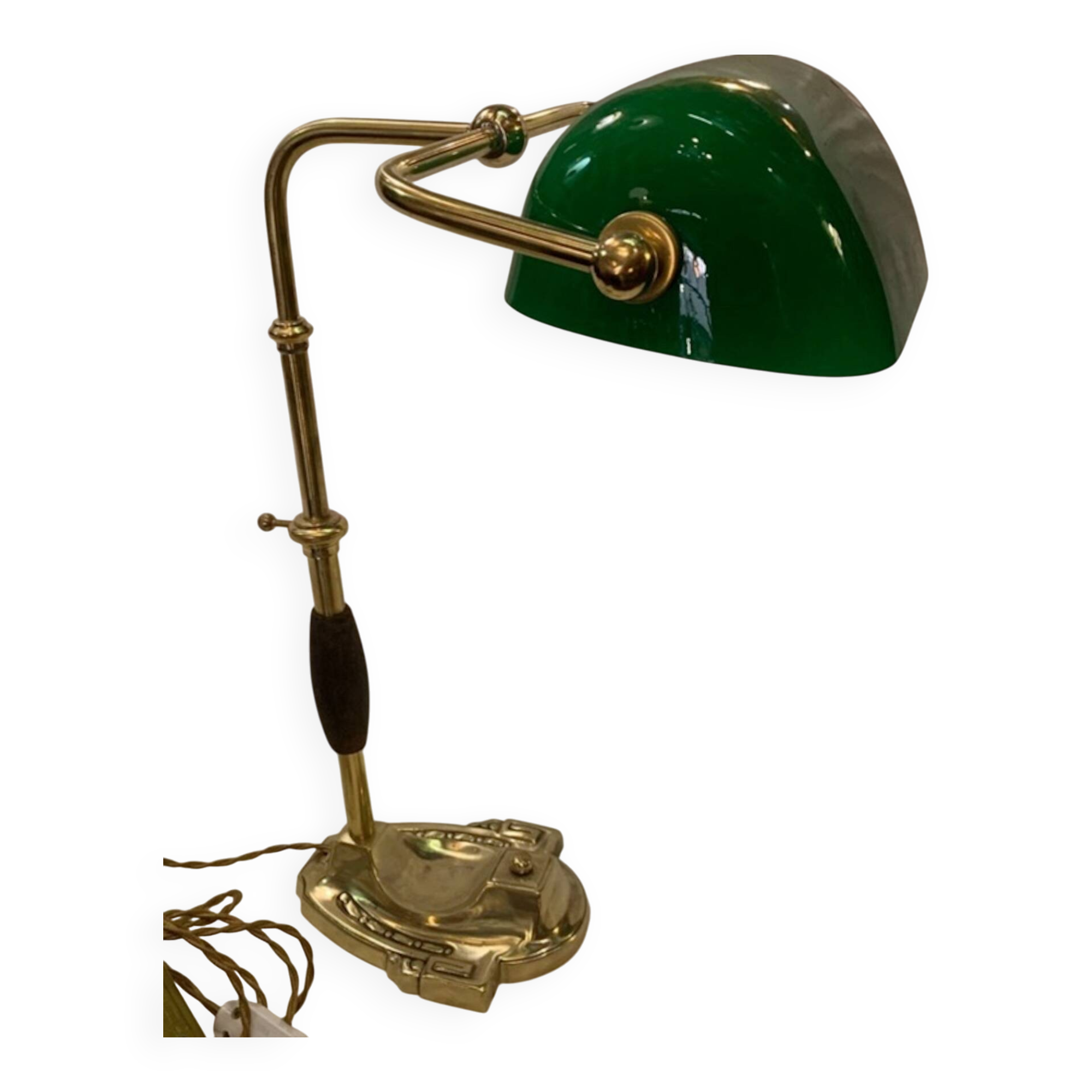 Lampe de table Churchill en laiton et bronze, années 1920