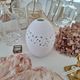 White porcelain egg vase