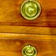 Louis XVI desk in cherry wood and gilded bronzes