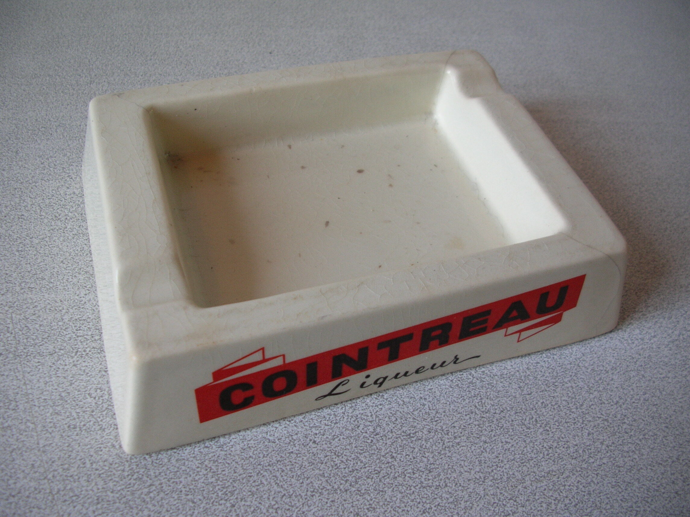 Old ceramic ashtray Cointreau signed Richard Ginori deco bistrot zinc