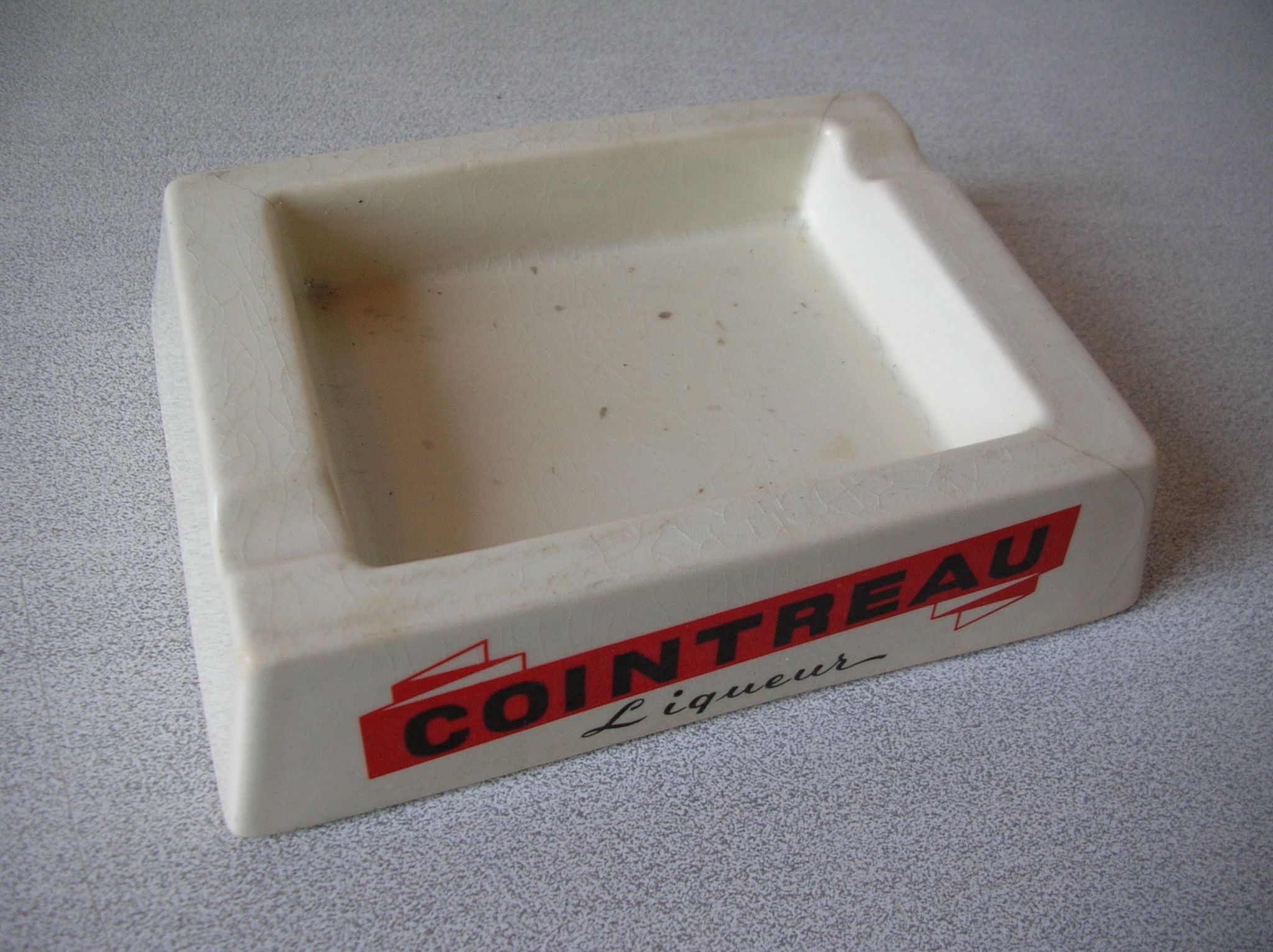 Old ceramic ashtray Cointreau signed Richard Ginori deco bistrot zinc