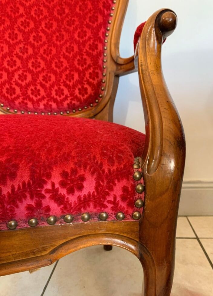 Louis XV Style Cabriolet armchair, circa 1850