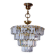 Kinkeldey chandelier, gold, cut glass, 4 levels, Germany, 1970
