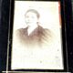 Old frame in black wood and painted glass fixed under glass 1900 - old sepia photograph