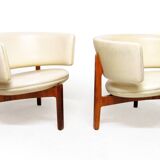 Two 1960s Danish Lounge Chairs In Rosewood By Sven Ellekaer