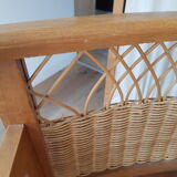 Vintage rattan cot