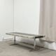 Vintage coffee table in chromed metal and ceramic
