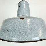Industrial grey enamel factory lamp, 1960s