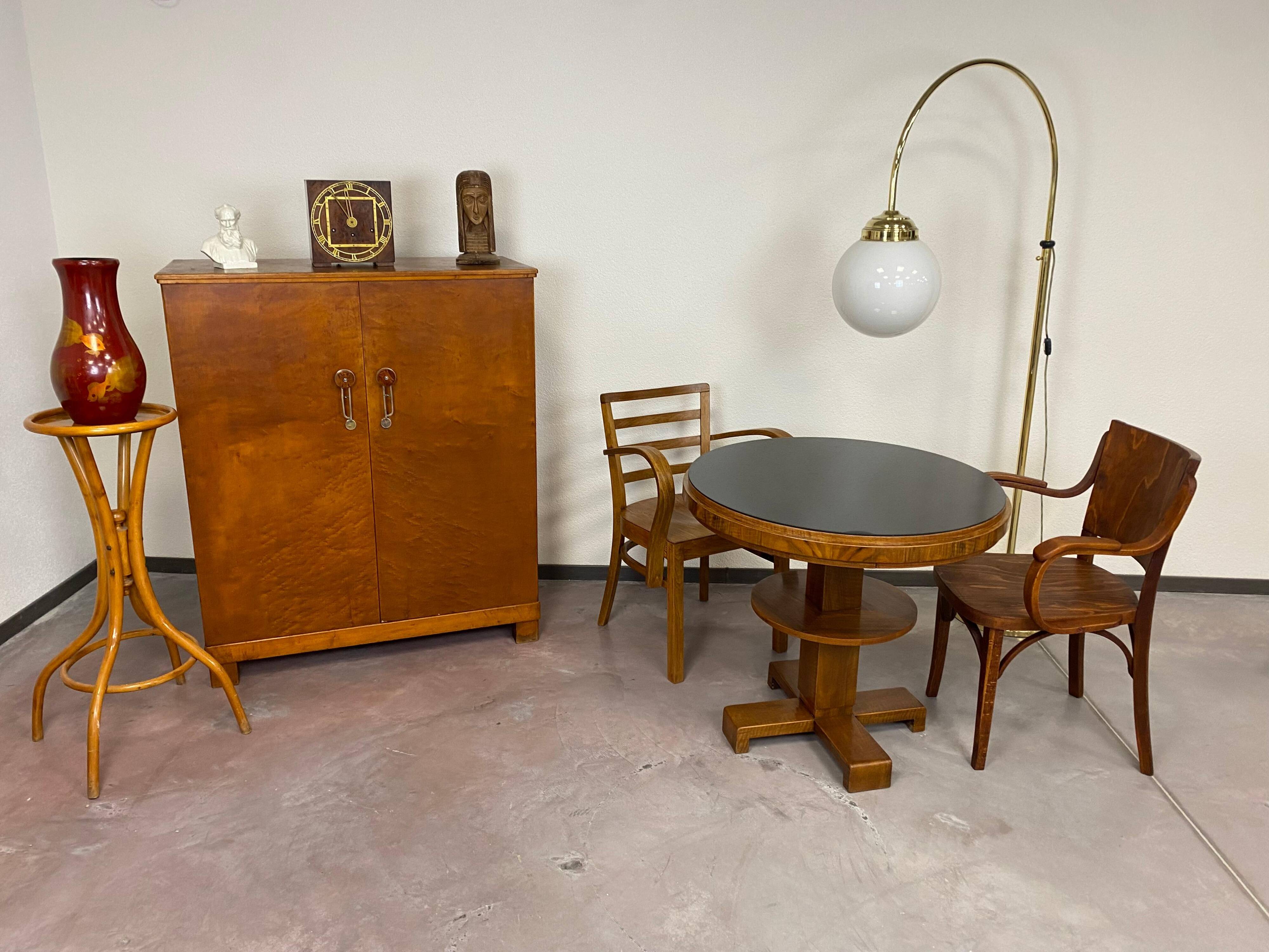 Large Art Deco floor lamp in brass