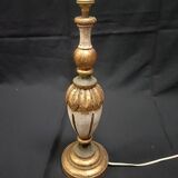 Vintage lamp base in gilded wood