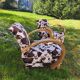 Pair of Art Deco cowhide armchairs