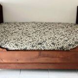 Cherry wood boat bed with bedding