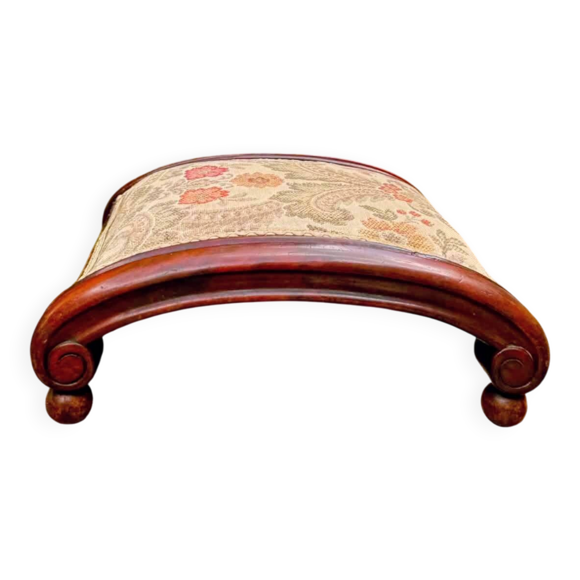 Napoleon III style footrest with upholstery