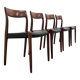 Lot de 4 chaises de salle à manger Møller 77, Danemark, années 1960
