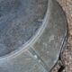 Round zinc basin with two handles vintage garden
