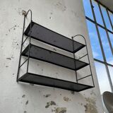 Black metal string shelf