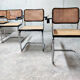 Marcel Breuer cesca B64 chairs, made in italy, 1970