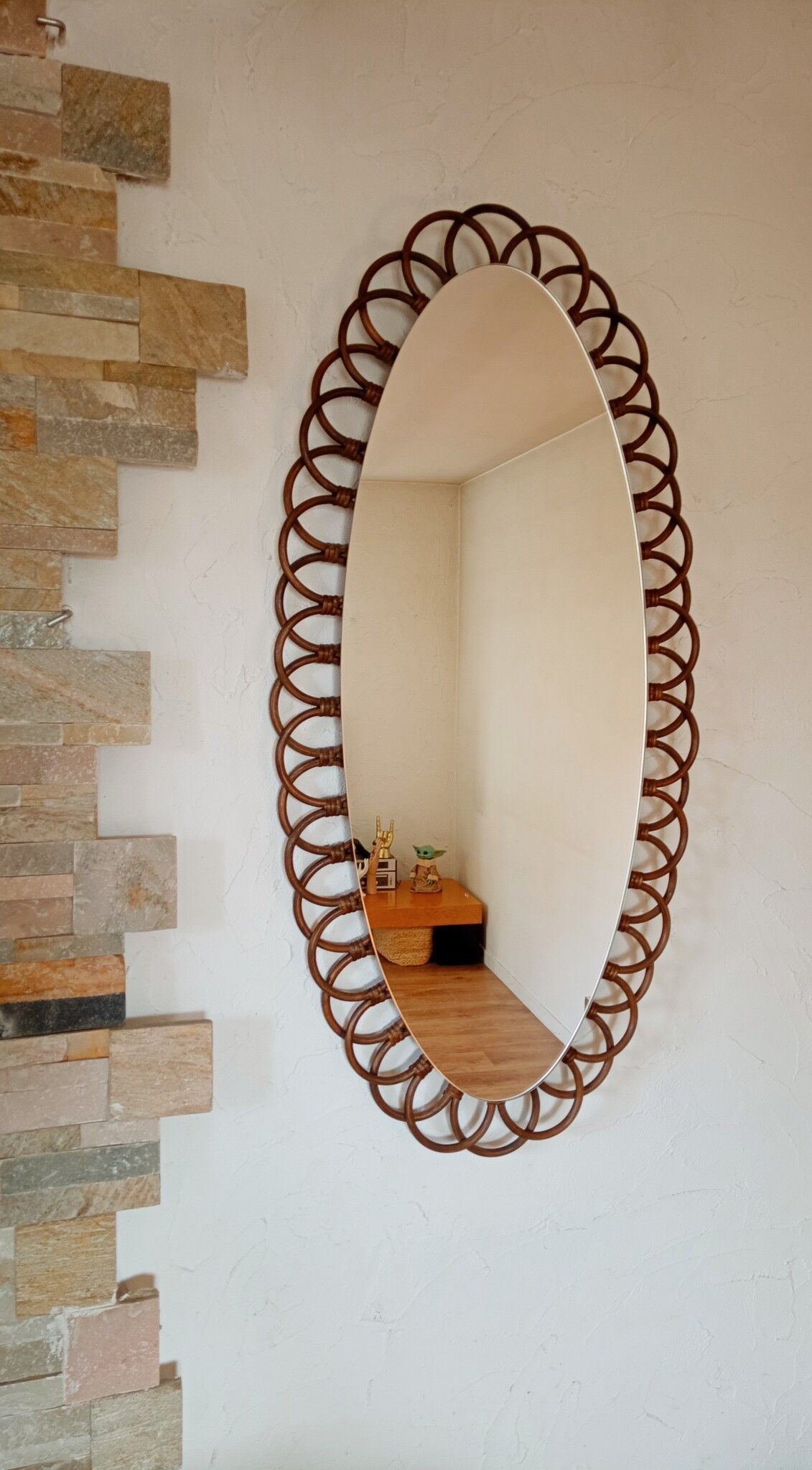 Vintage oval mirror