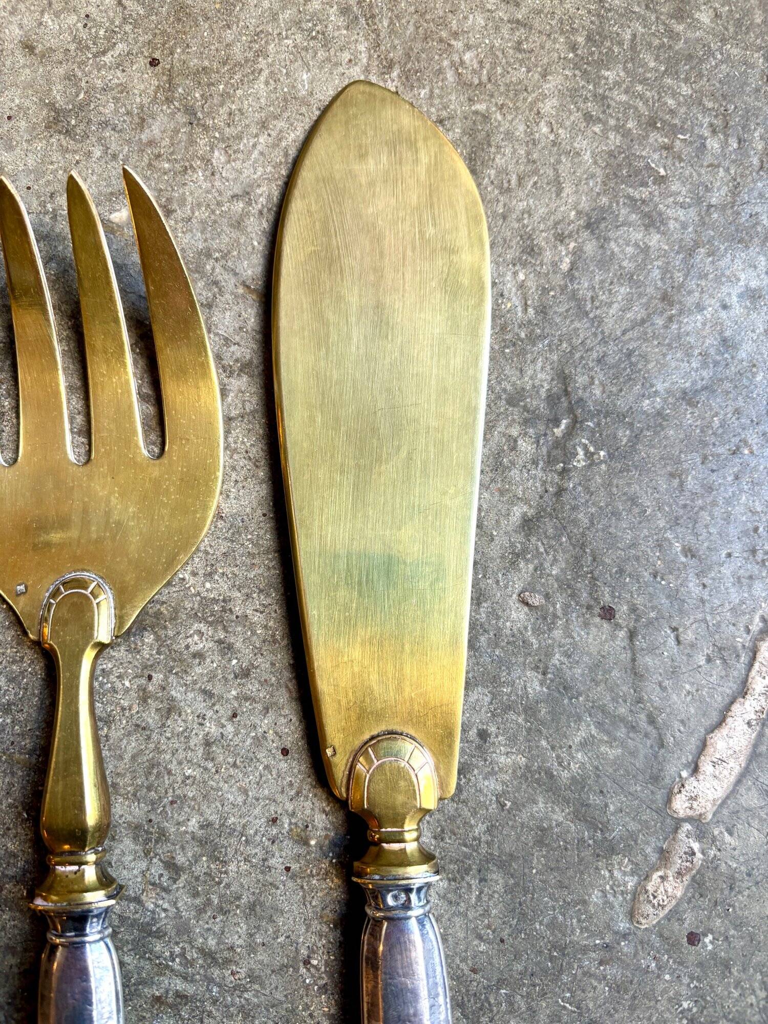 Silver and vermeil serving cutlery