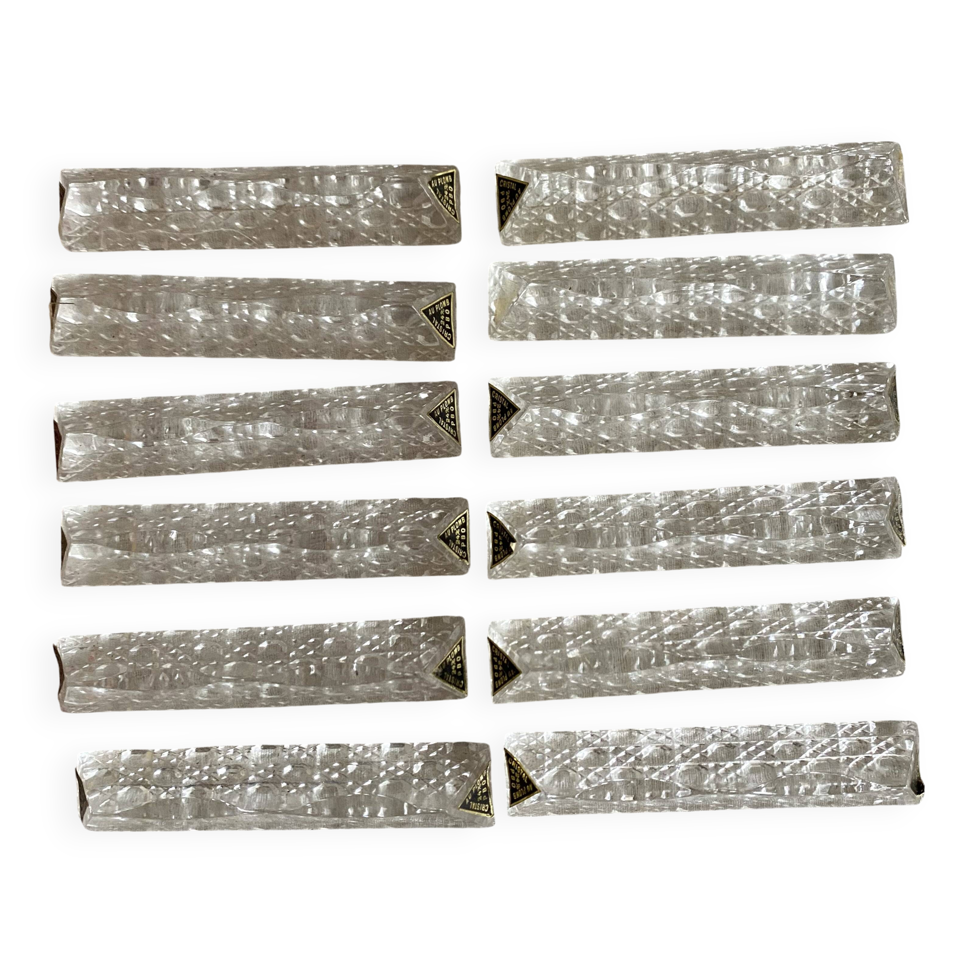 1950s crystal knife holder, new